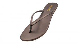 Women's Brown Two Strap Slippers - M14007