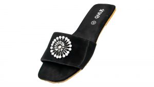 Women's Black Slippers - A14001